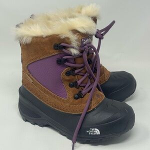 Brown Faux Fur Lined boots by north face